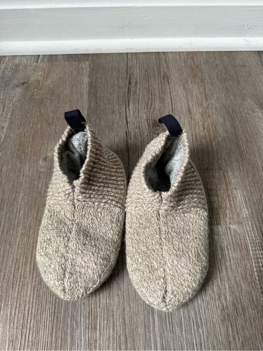 Bombas Toddler Knit Slip-On Slippers Gripper Slipper Taupe Beige Kids New